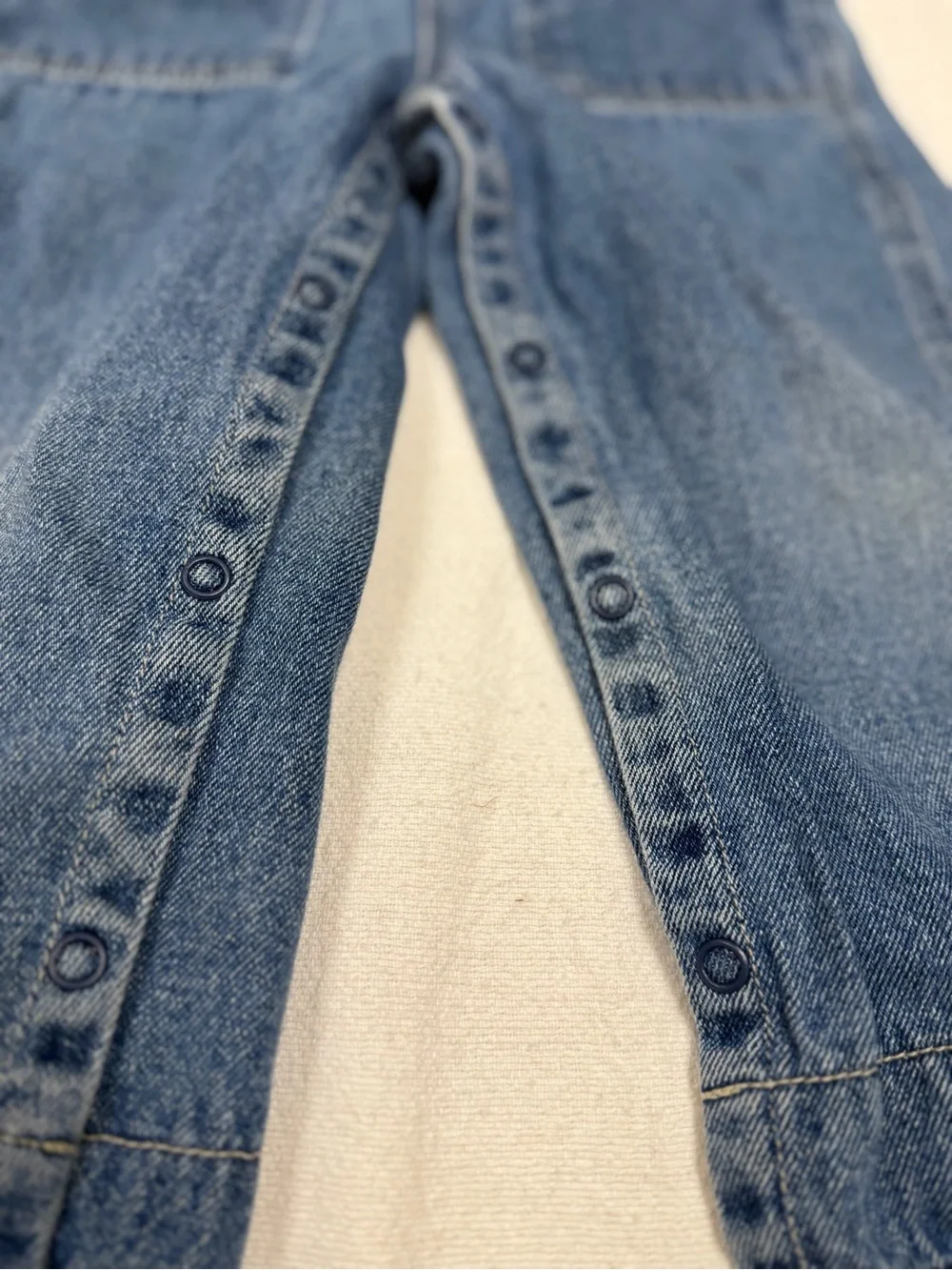 Vintage 2003 Gymboree Denim Overalls 3T Helicopter Green Lined